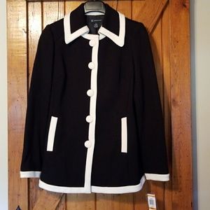 Inc black and cream colored jacket